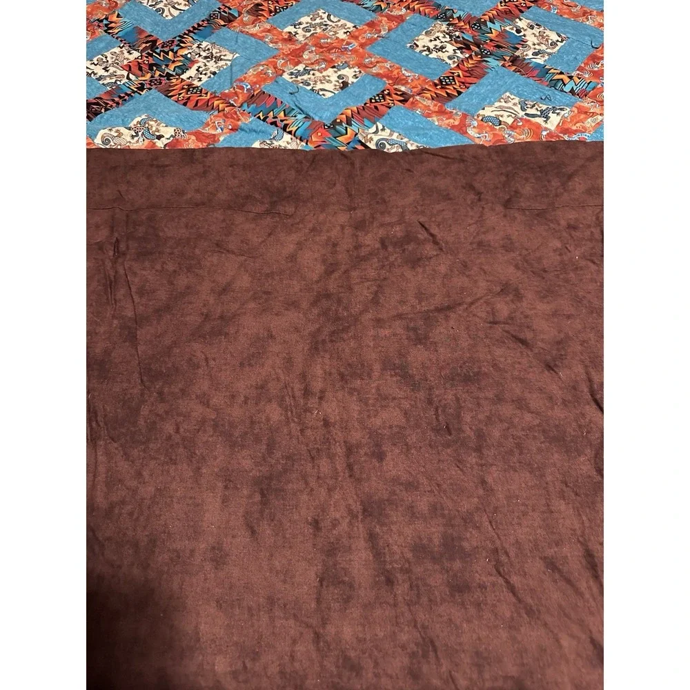 Handmade King Size Quit Southwest Style With Kokopelli, Pillows And Shams